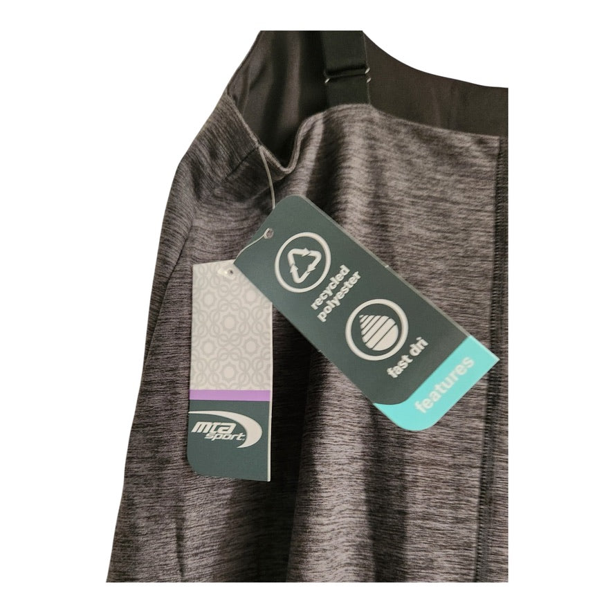 Women's MTA Sport Fast Dri Grey Adjustable Strap Dress With Built-in Bra and Shorts - Size Small.