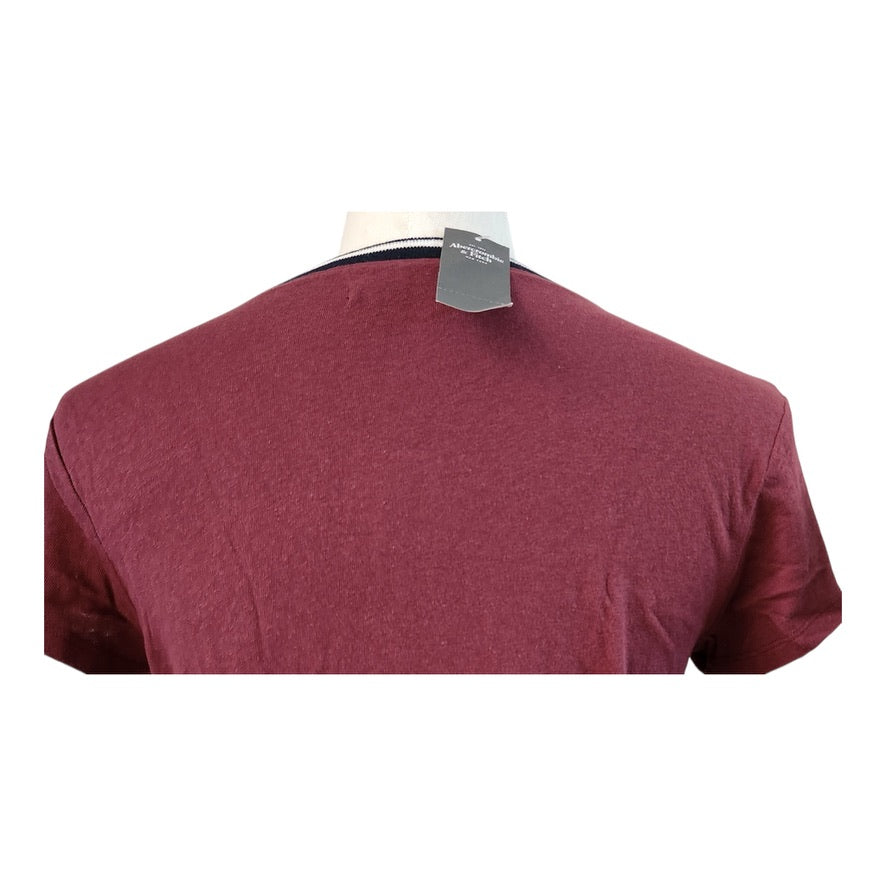 Abercrombie & Fitch Burgundy T-Shirt - Size Small
