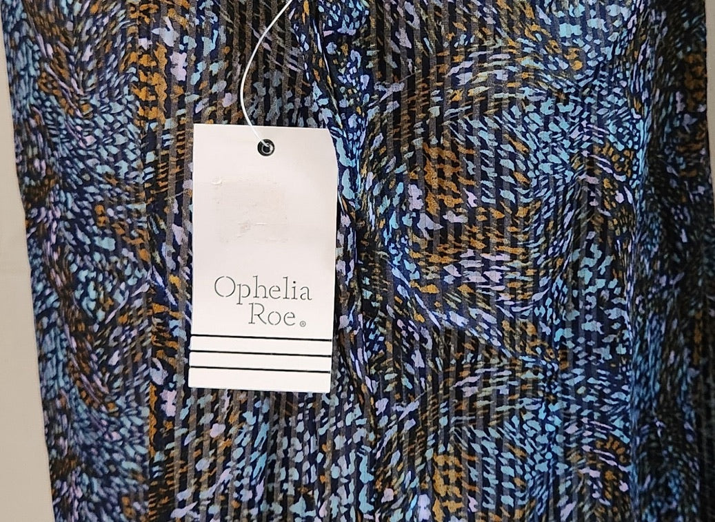 Ophelia Roe Multi Color See Thru Blouse - Size Small