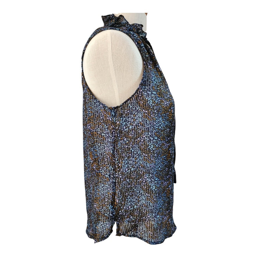 Ophelia Roe Multi Color See Thru Blouse - Size Small