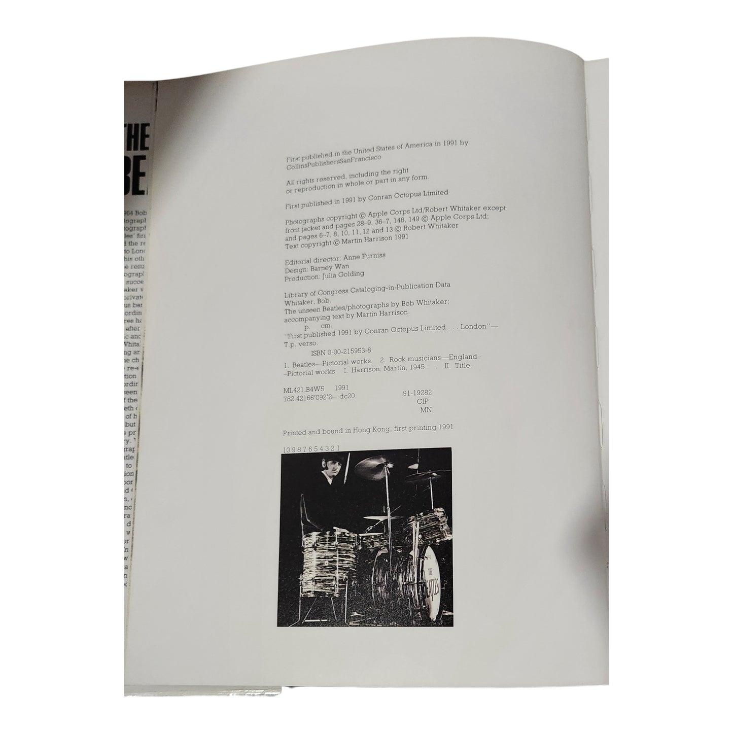 The Unseen Beatles by Bob Whitaker – First Printing 1991 Hardcover Photography Book