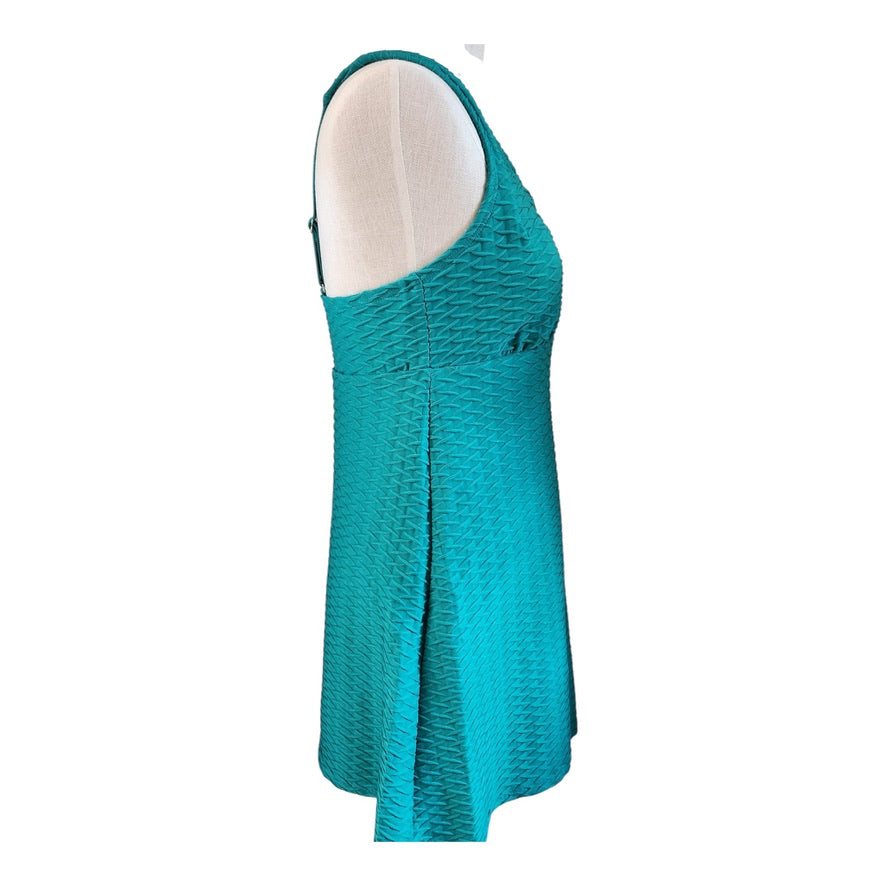 Lands' End Island Emerald One-Piece Swim Dress - Size Medium (10-12)
