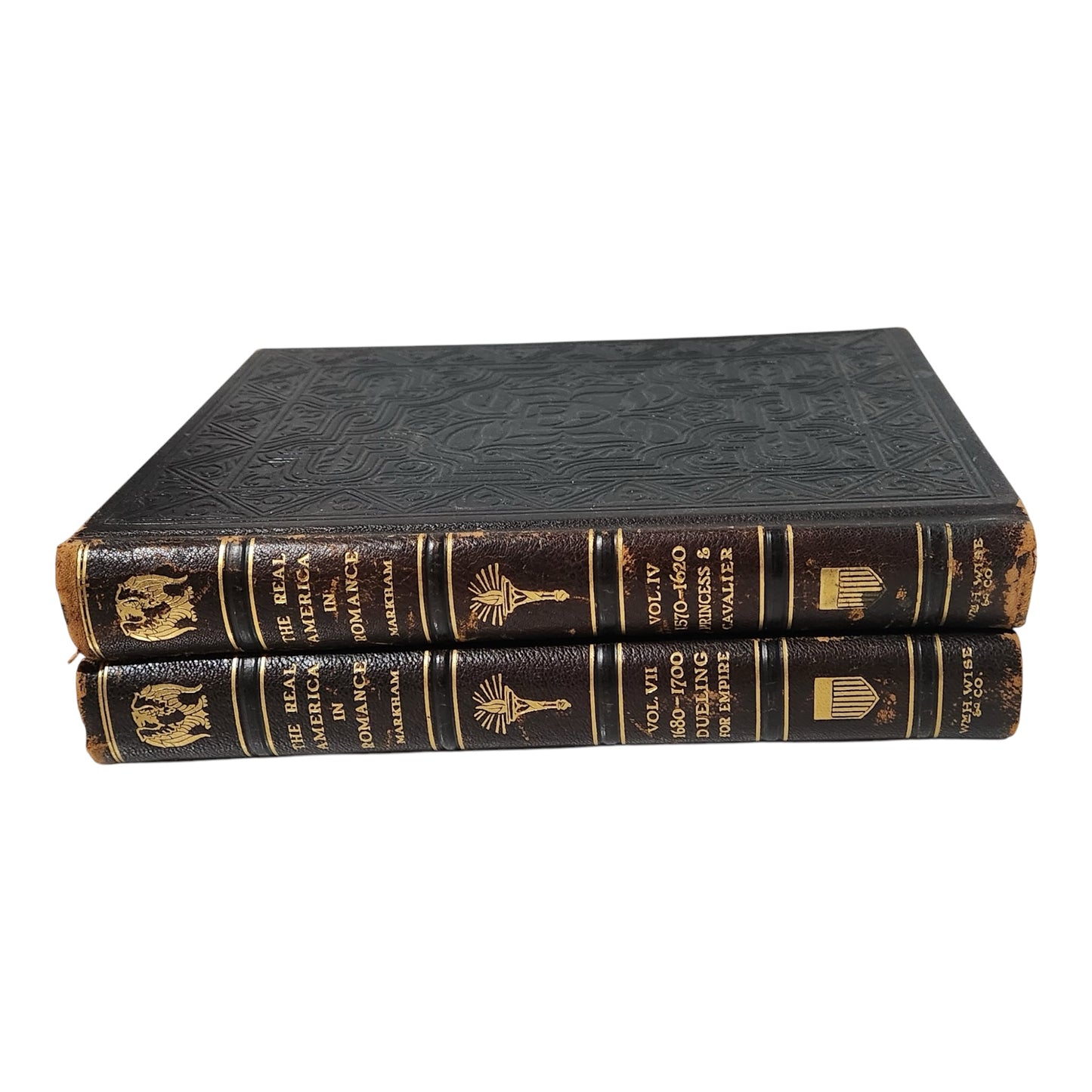 The Real America in Romance Volumes IV & VII (1912) Art Edition Hardcover Book Set