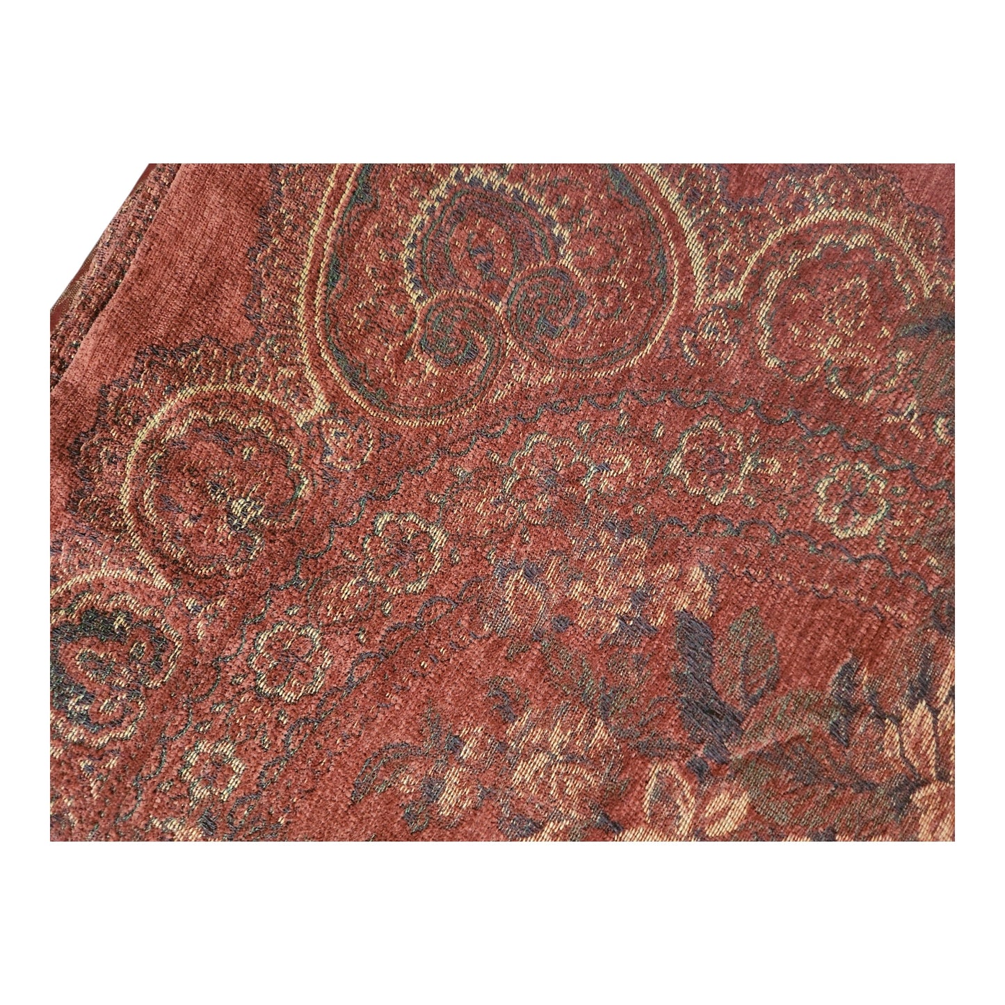 Antiquaria Italian Floral Cotton Tapestry Throw Blanket – Made in Italy | Vintage Style Home Décor