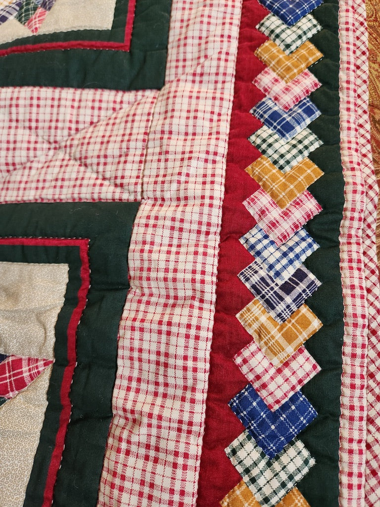 Pre-owned Multi-Color Quilted Bedspread 65.5"x90.25" Twin Extra Long Beautiful And Vibrant