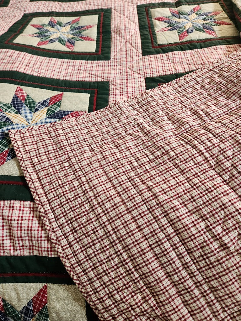 Pre-owned Multi-Color Quilted Bedspread 65.5"x90.25" Twin Extra Long Beautiful And Vibrant