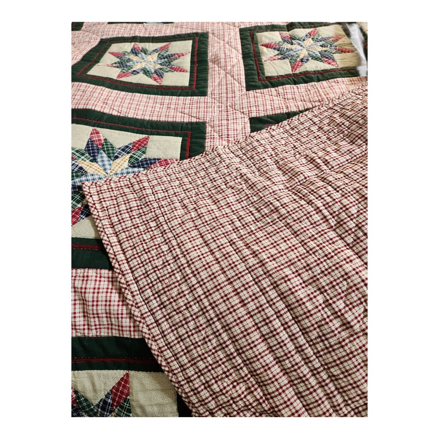 Pre-owned Multi-Color Quilted Bedspread 65.5"x90.25" Twin Extra Long Beautiful And Vibrant
