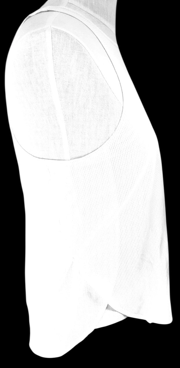 Fabletics White Cashel Cropped Swing Tank Top - Size Small