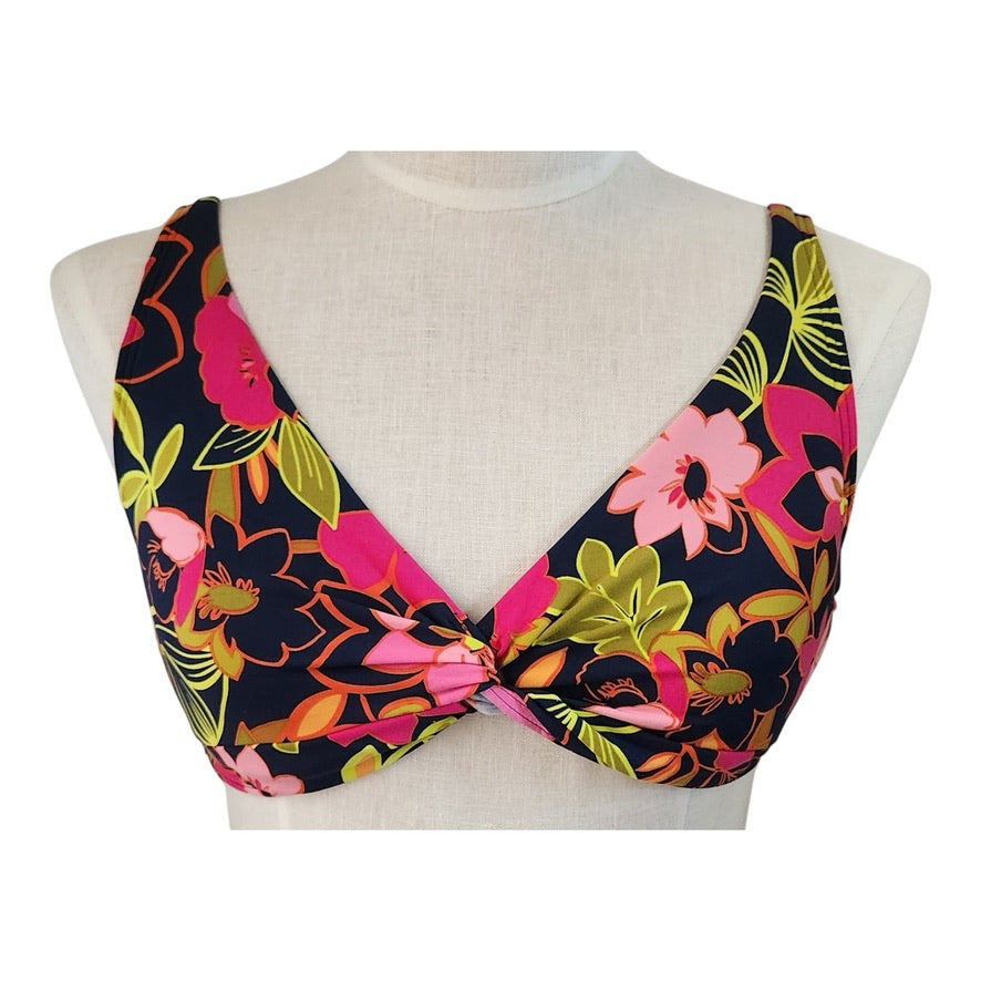 Lands' End Deep Sea Jungle Swim Top Size 6