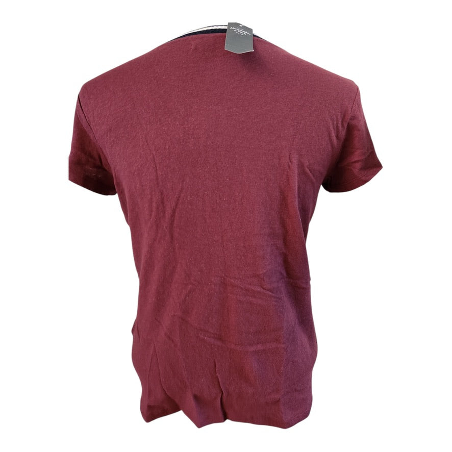Abercrombie & Fitch Burgundy T-Shirt - Size Small