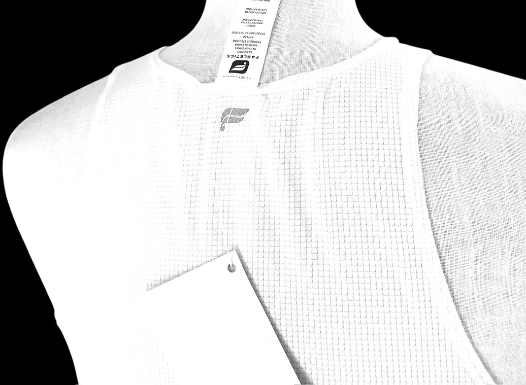 Fabletics White Cashel Cropped Swing Tank Top - Size Small
