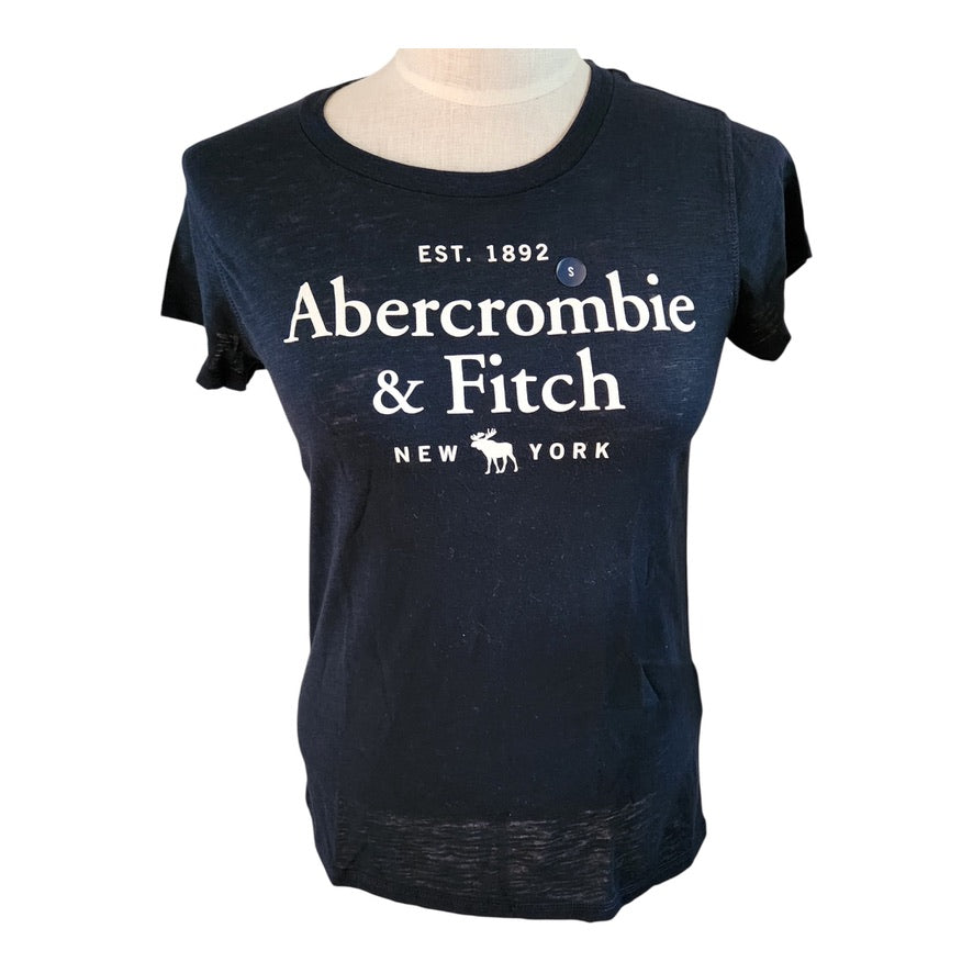 Abercrombie & Fitch Navy Blue T-Shirt - Size Small