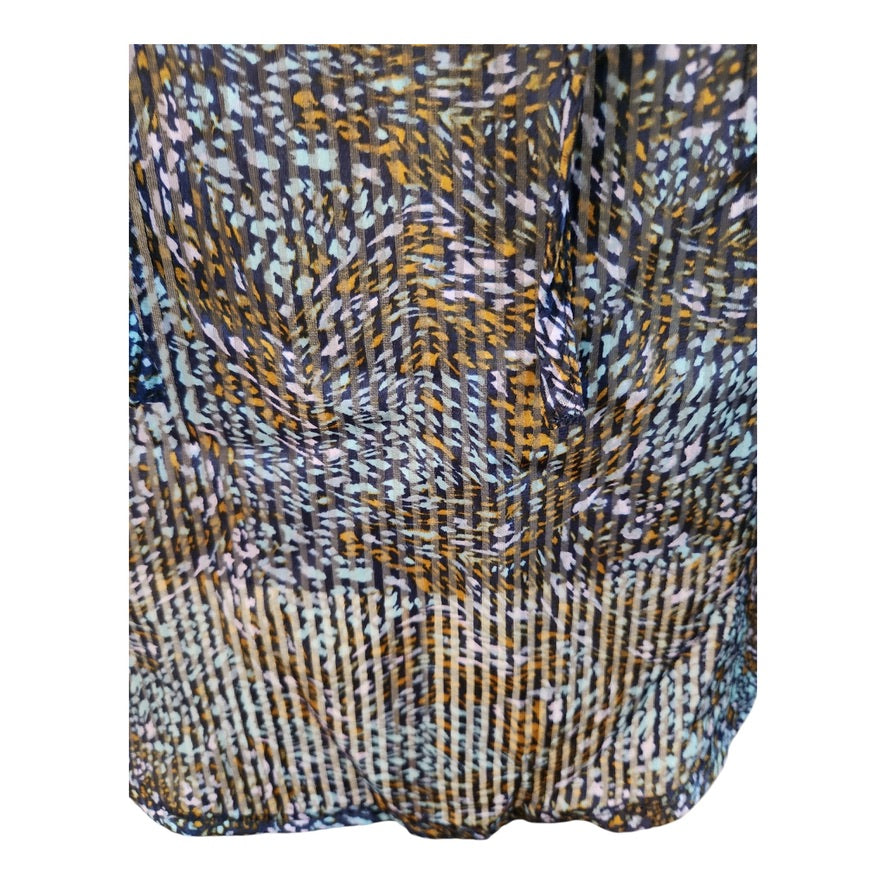 Ophelia Roe Multi Color See Thru Blouse - Size Small