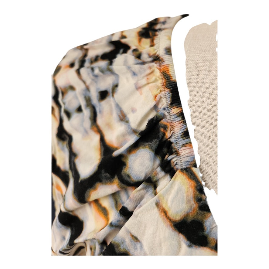 DKNY Jeans White Multi Blouse - Size Small