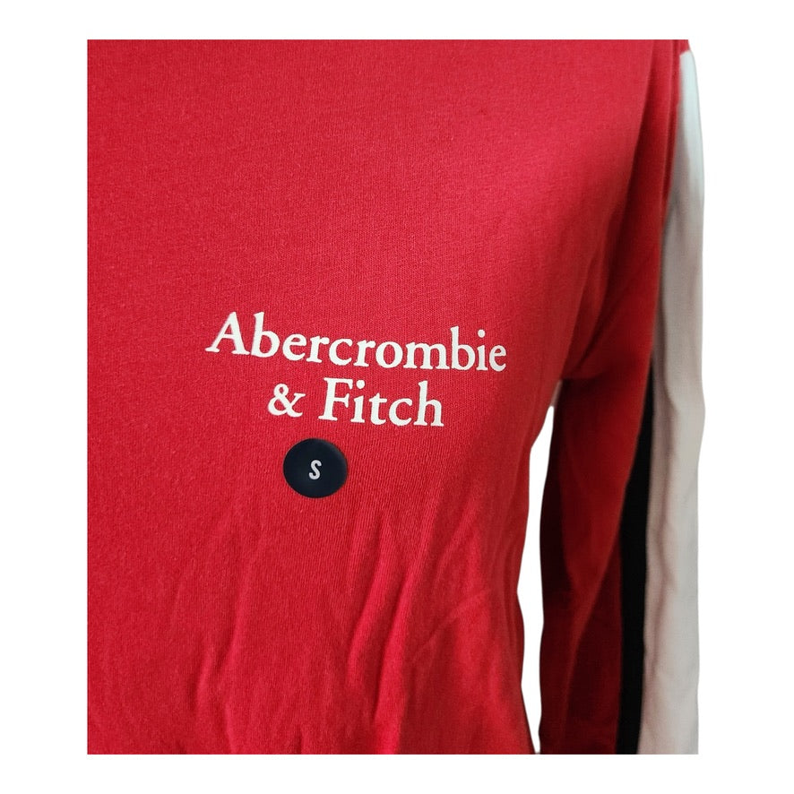 Abercrombie & Fitch Red White Blue Long Sleeve T-Shirt - Size Small