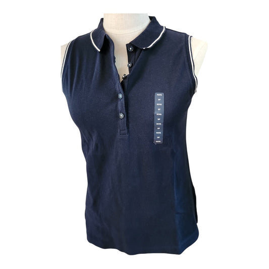 Lands' End Classic Navy Polo Shirt. Size Small/ Petite (6-8)