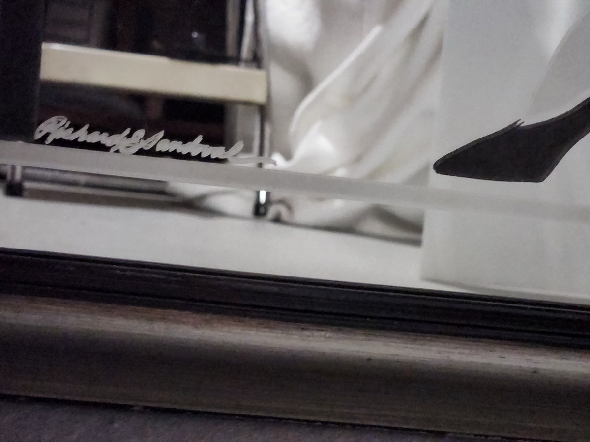 Richard Sandoval Signed Art Deco Revival Frosted Mirror | Vintage Collectible