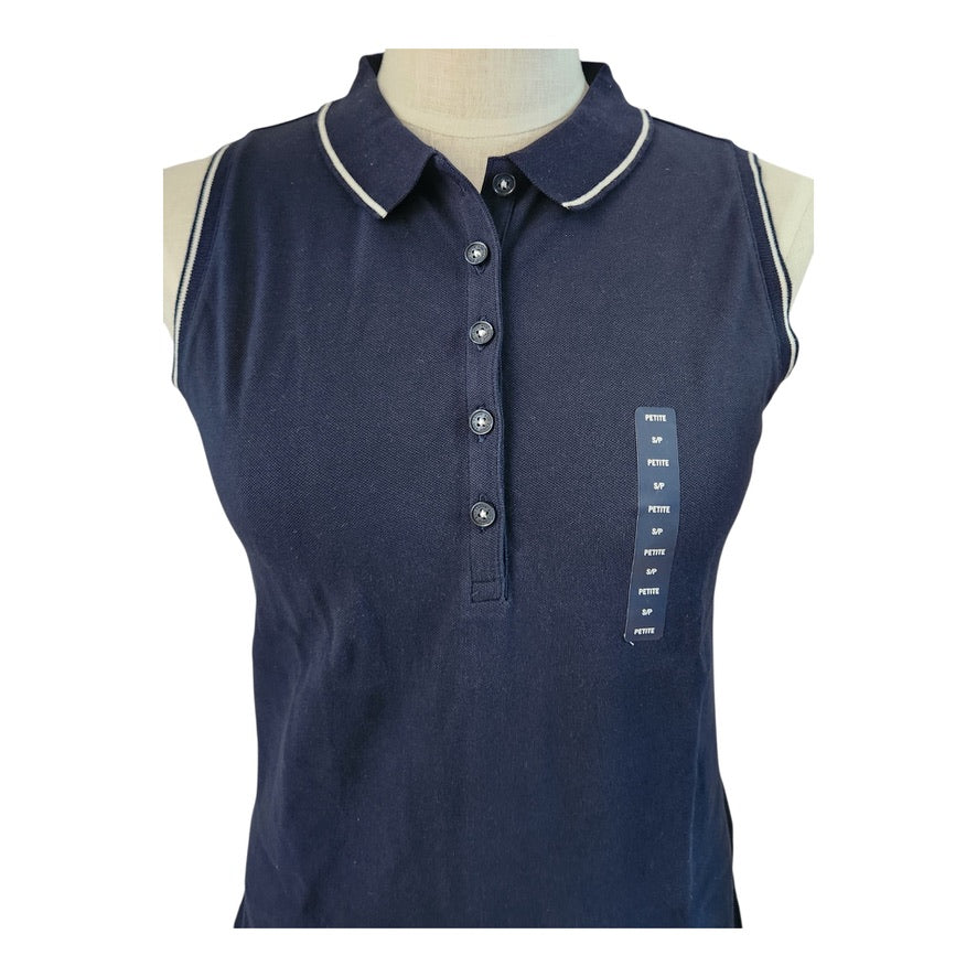 Lands' End Classic Navy Polo Shirt. Size Small/ Petite (6-8)