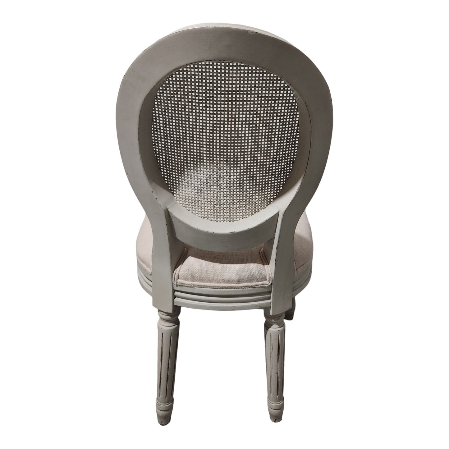 Restoration Hardware French Style Cane Back Rounded Side Chair