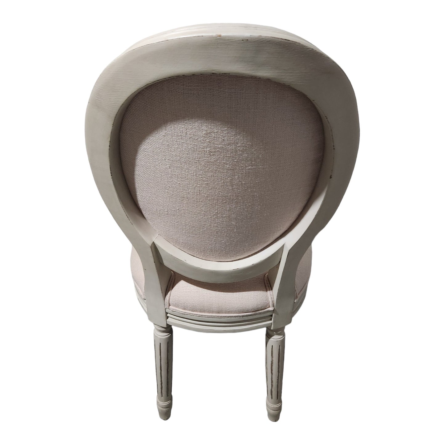 Restoration Hardware Upholstered Chair, French Style Design With Oval Back