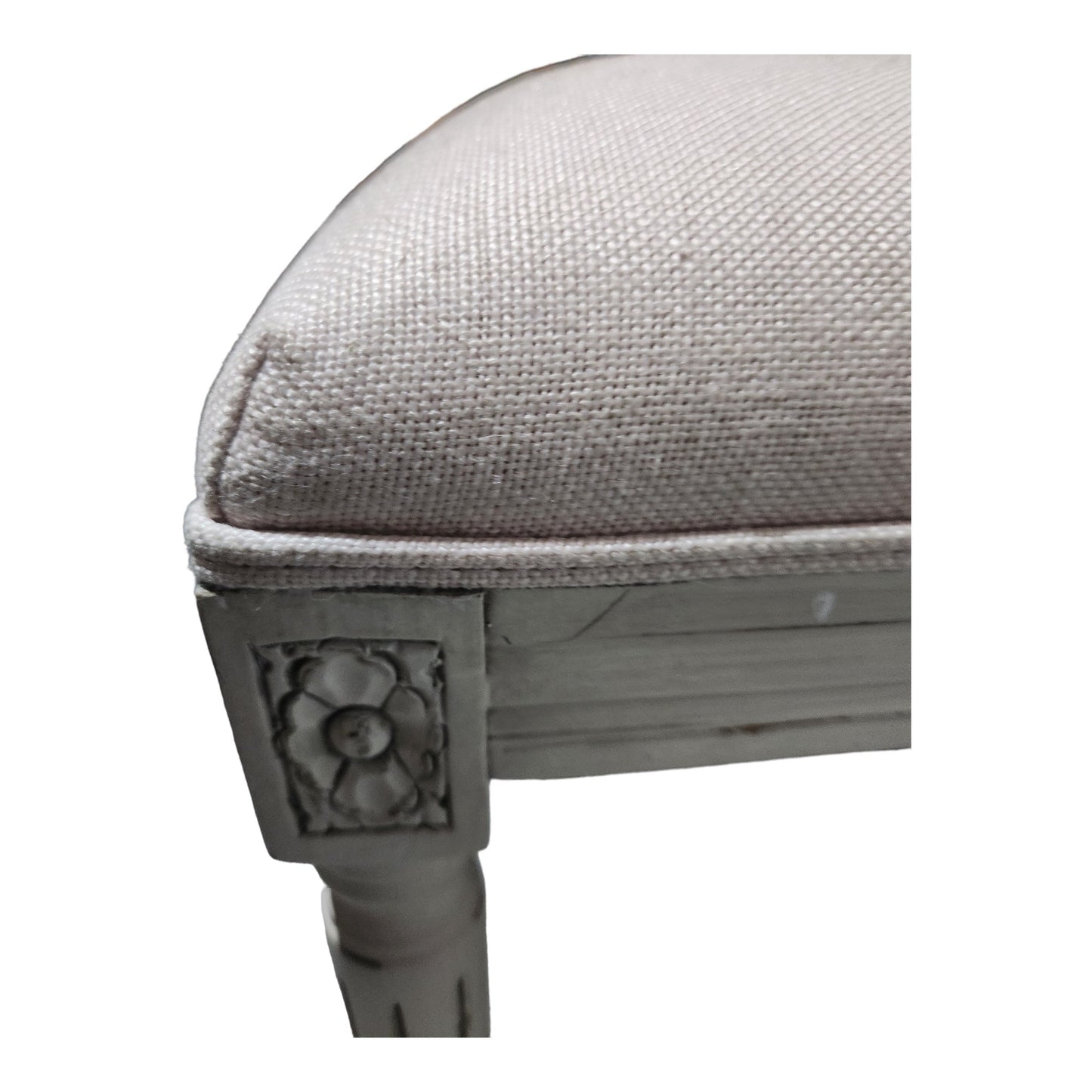 Restoration Hardware Upholstered Chair, French Style Design With Oval Back