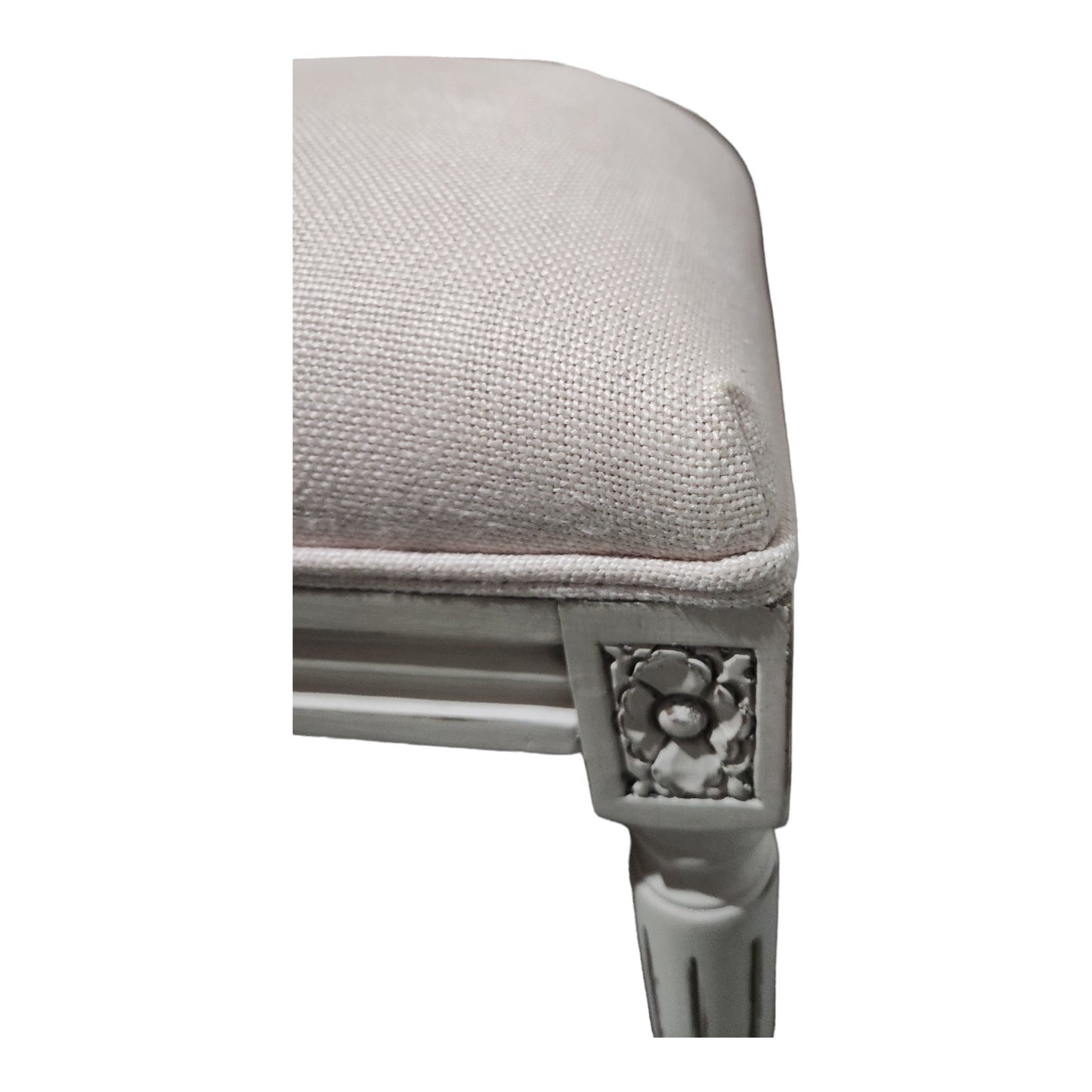 Restoration Hardware Upholstered Chair, French Style Design With Oval Back