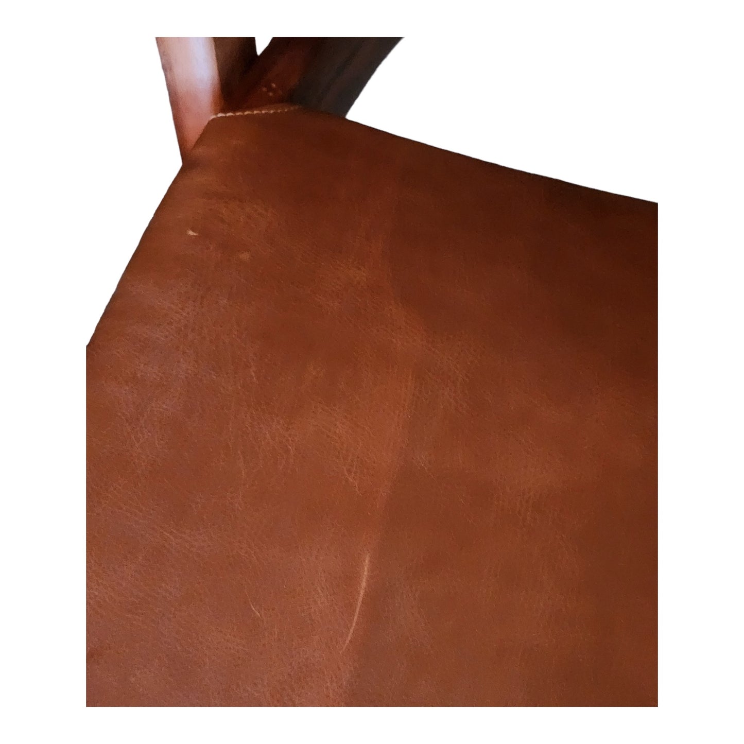 Zara Solid Leather Folding Chair With Solid Wood Frame