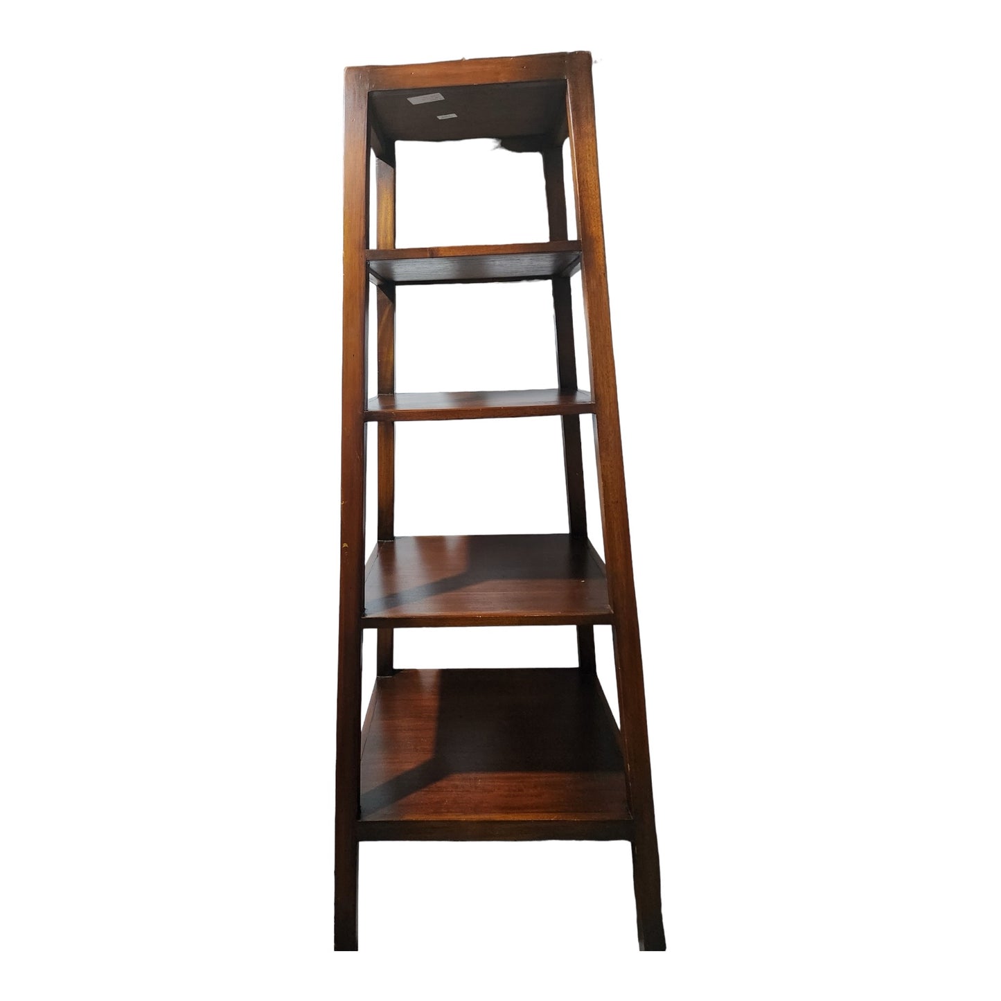 Tapered Graduated Obelisk Wood 5 Tier Cherry Etagere Bookcase/ Display Shelf