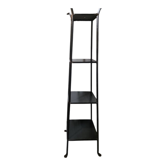Crate & Barrel Wrought Cast Iron Tapered Étagère/ Bookcase/Display Shelves