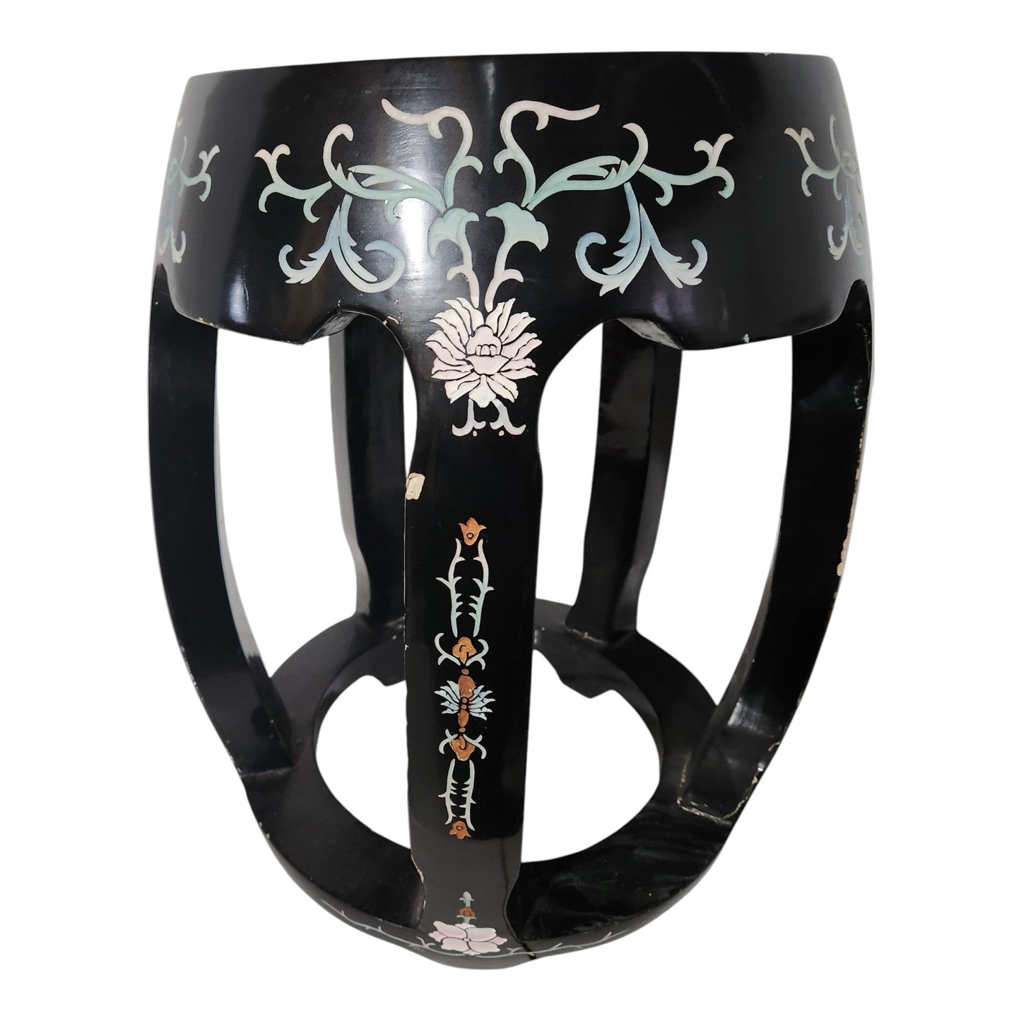 Asian Chinoiserie Carved Side Table