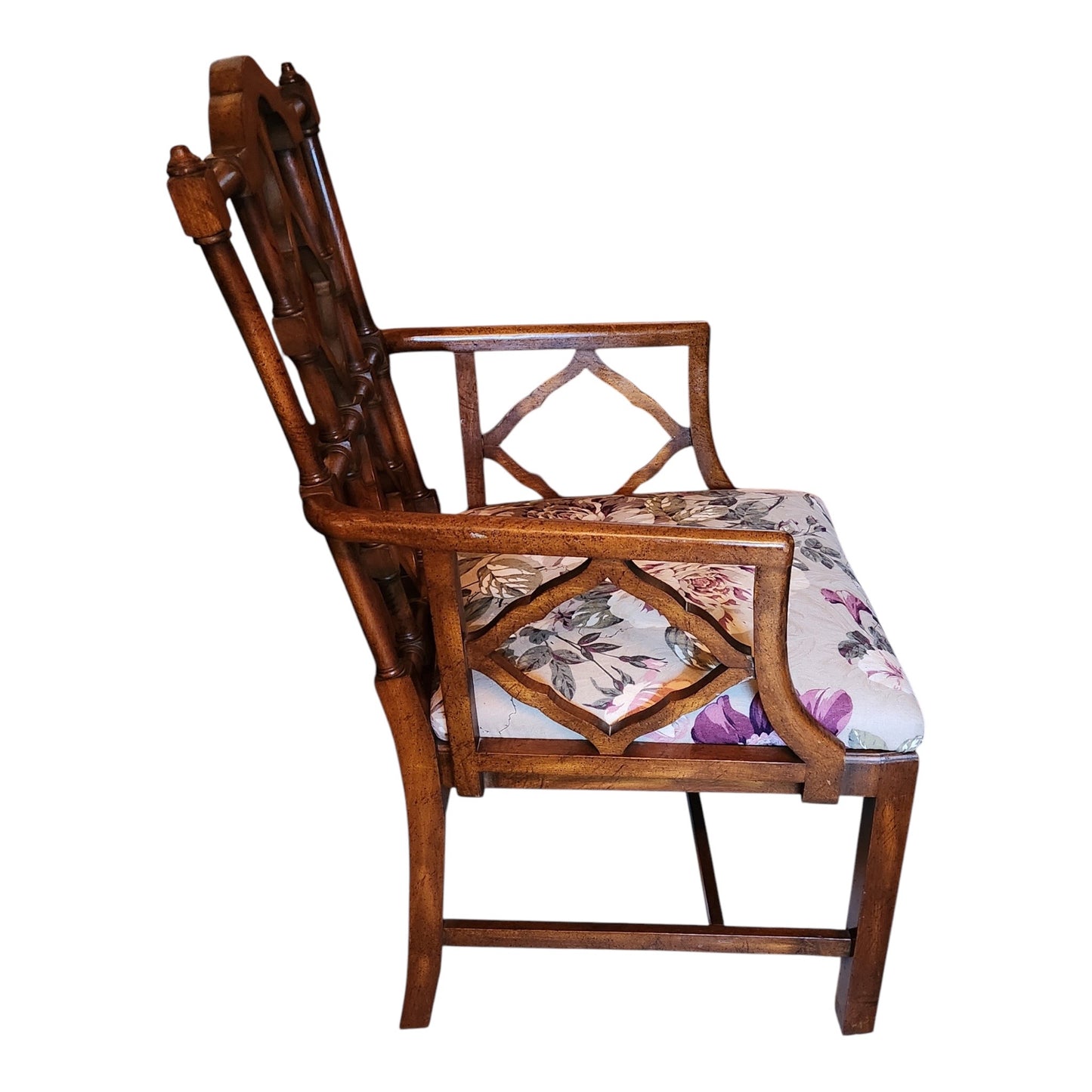 Vintage Chinese Chippendale George III Arm Chair