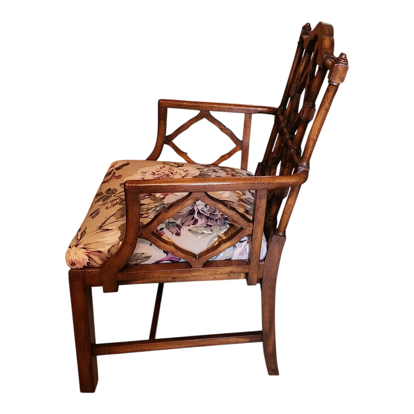 Vintage Chinese Chippendale George III Arm Chair