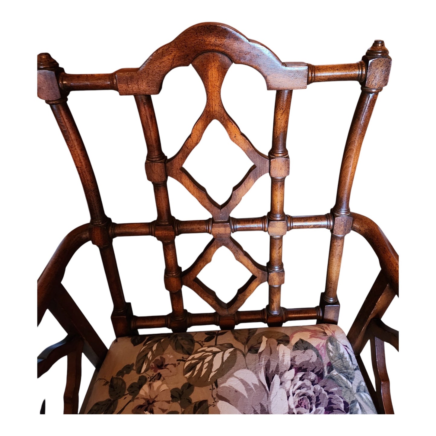 Vintage Chinese Chippendale George III Arm Chair