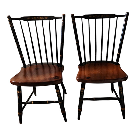 2 - 19th Century Vintage Alfred Hitchcock Side Chairs Early American